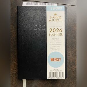 Paper Source 2026 Weekly Planner - 12 month